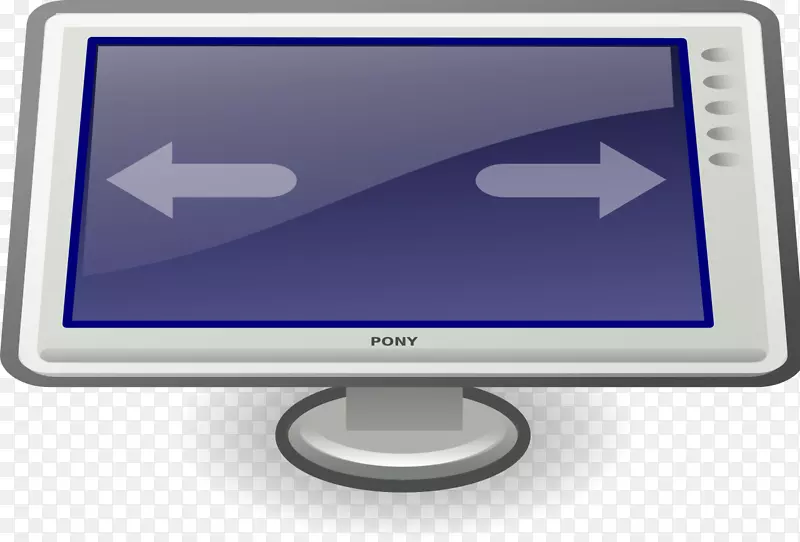 电脑显示器电脑图标液晶显示探戈桌面项目剪贴画电脑显示器