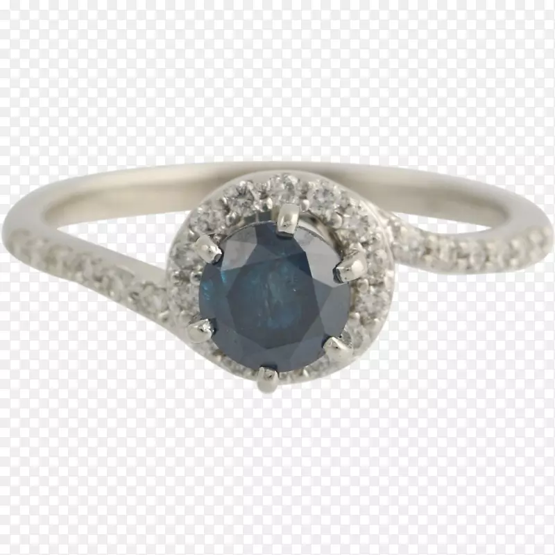 珠宝订婚戒指宝石蓝宝石订婚戒指