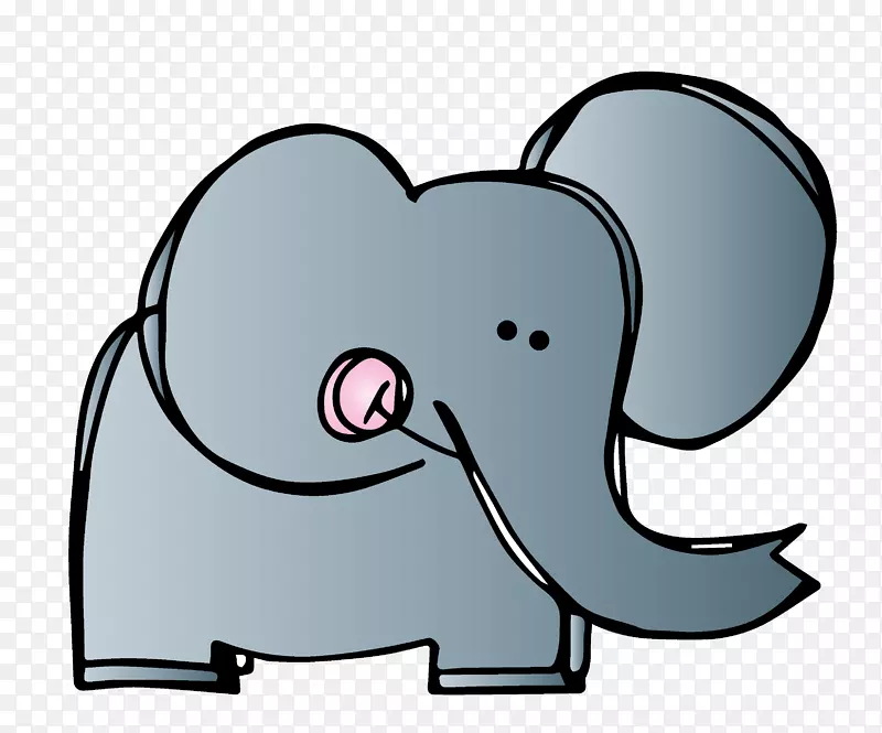 非洲象剪贴画-大象绘画