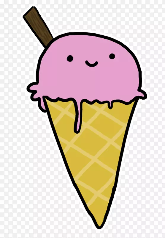 冰淇淋锥，食物勺，剪贴画-冰淇淋