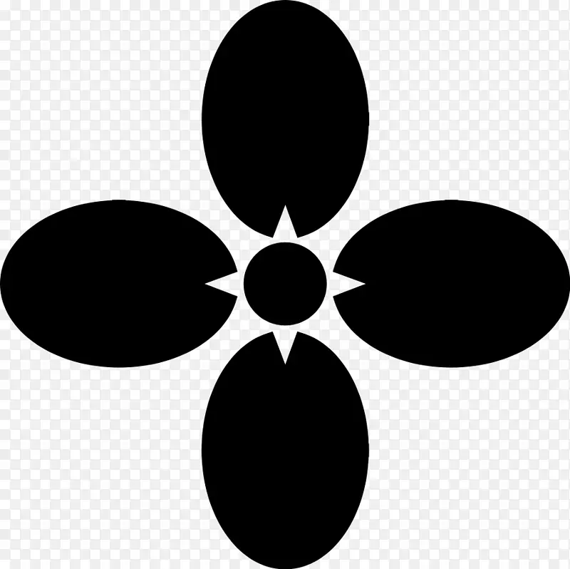 单色摄影剪影-花卉标志