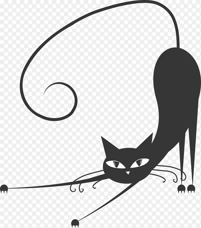 黑猫剪贴画-手工制作