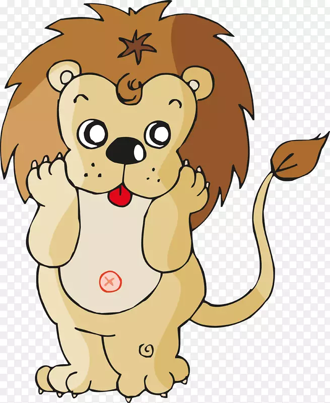 狮子狗动物老虎剪贴画卡通动物