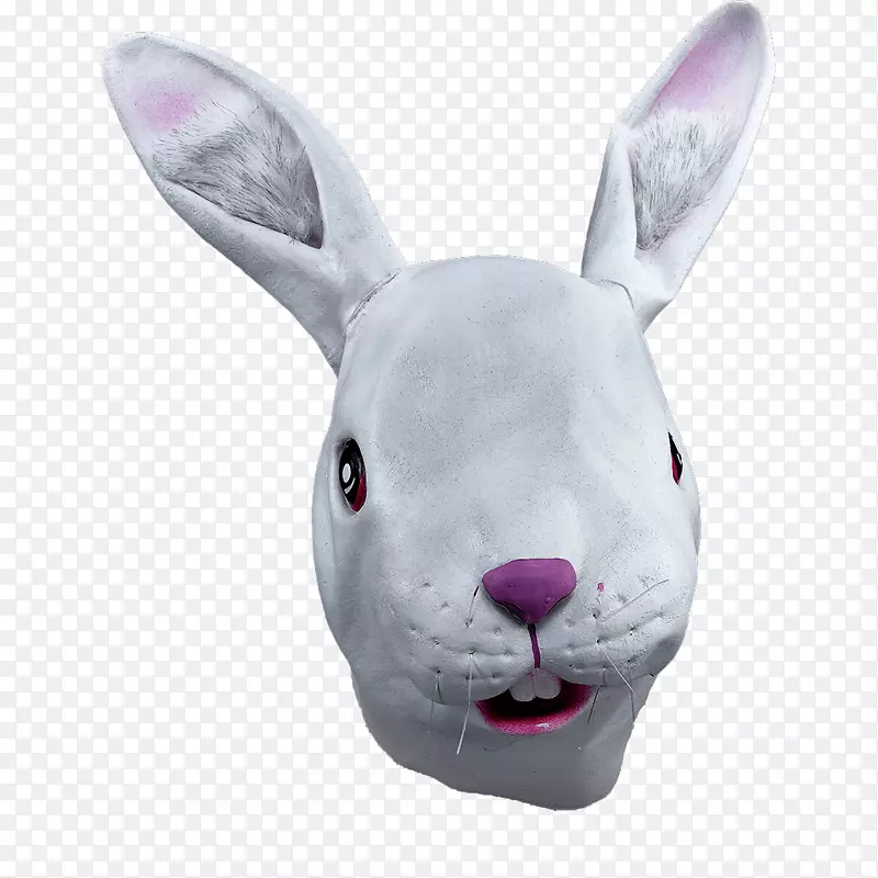 白兔化装派对乳胶面罩-兔子