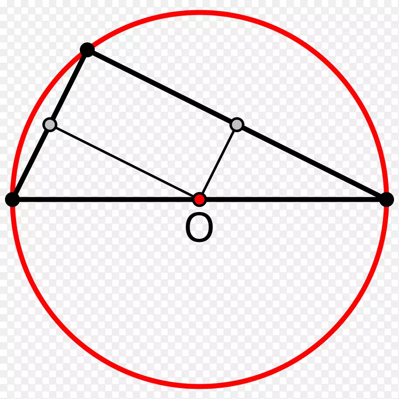 外接圆直角三角形中心三角形