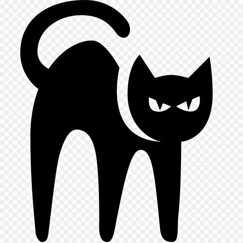 电脑图标索马里猫黑猫剪贴画-猫