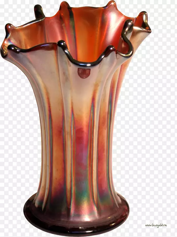 嘉年华玻璃花瓶Fenton艺术玻璃公司-花瓶