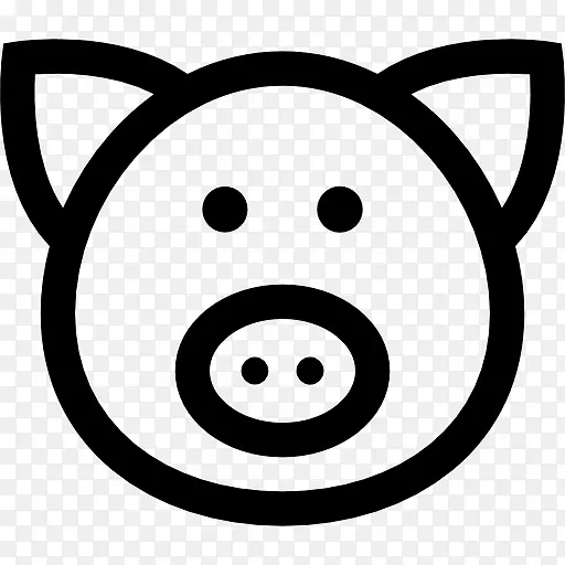 猪电脑图标猪肉火鸡肉夹艺术-猪