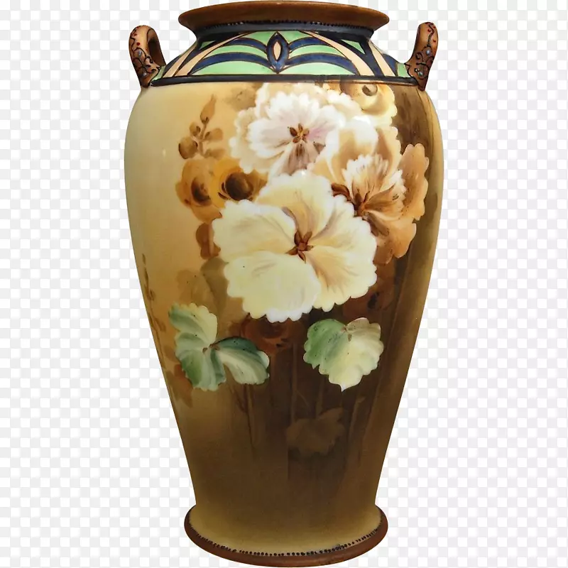 陶瓷花瓶诺里塔克艺术手绘花卉背景材料