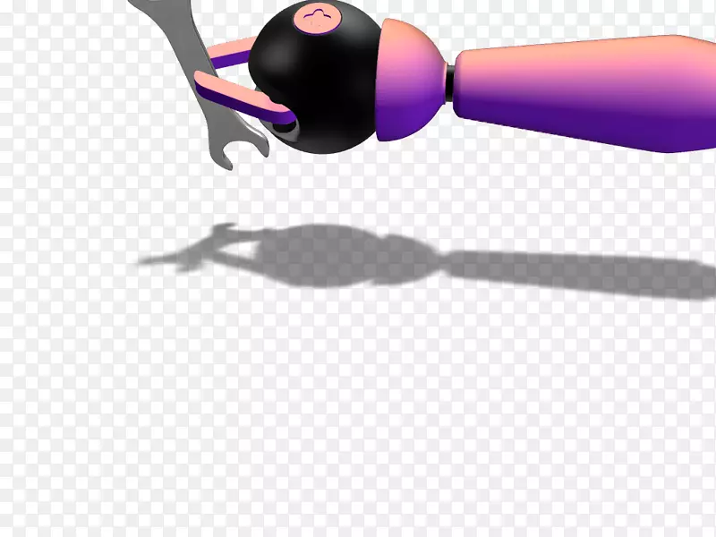 紫色机器人手