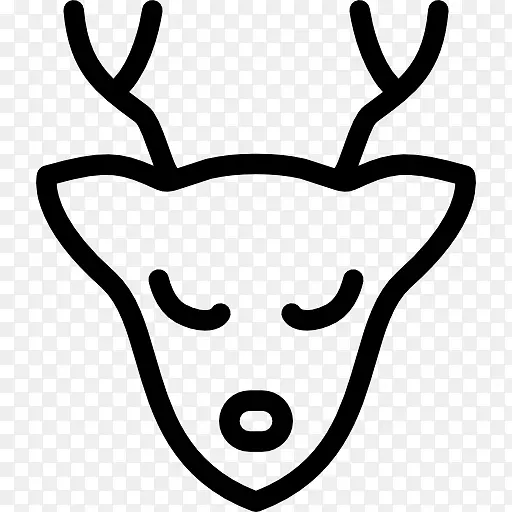 驯鹿圣诞电脑图标.麋鹿