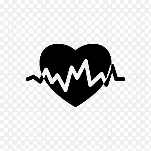 心脏心电图计算机图标.心电图