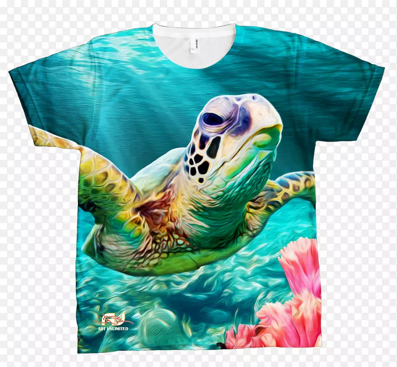 扁背海龟t恤爬行动物海魂衬衫