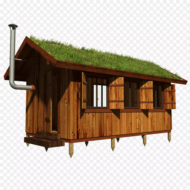 棚屋、木屋、屋顶、平房、花园-屋顶
