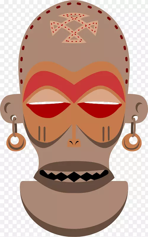 传统非洲面具剪贴画.非洲载体