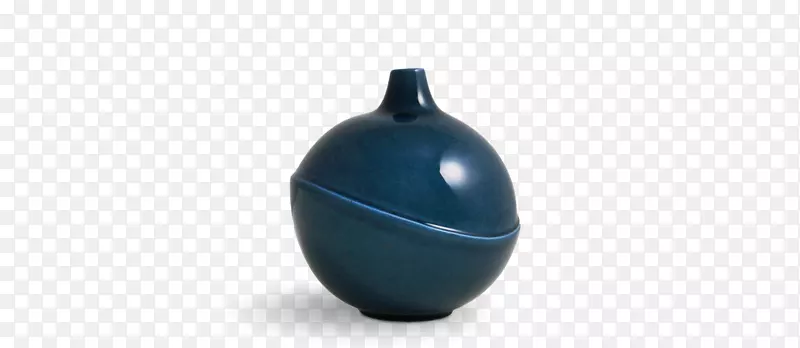 钴蓝塑料花瓶-蓝色气泡