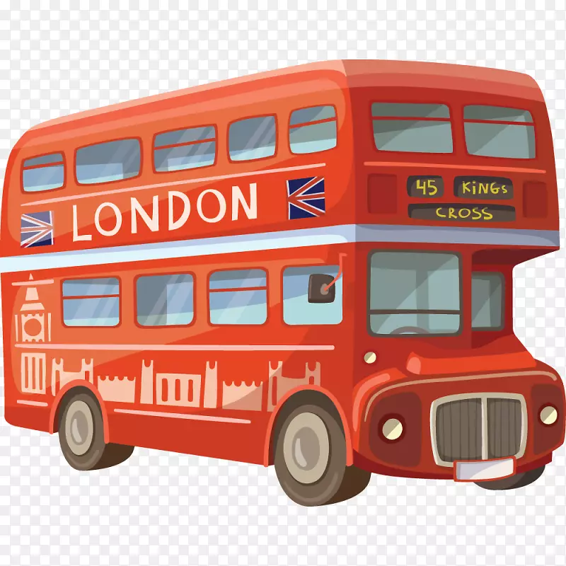 双层巴士卡通伦敦巴士-伦敦巴士