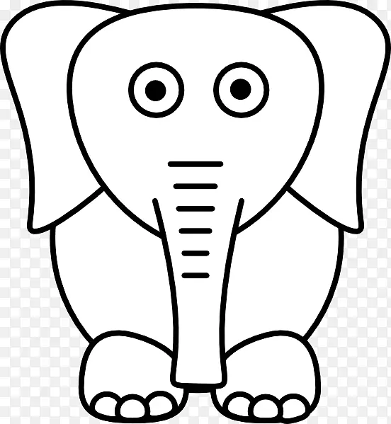 亚洲象剪贴画-象头