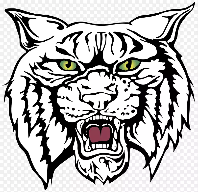 罗根-罗杰斯维尔高中野猫Harrisonville Logan-Rogersville r-VIII学区剪贴画-野生