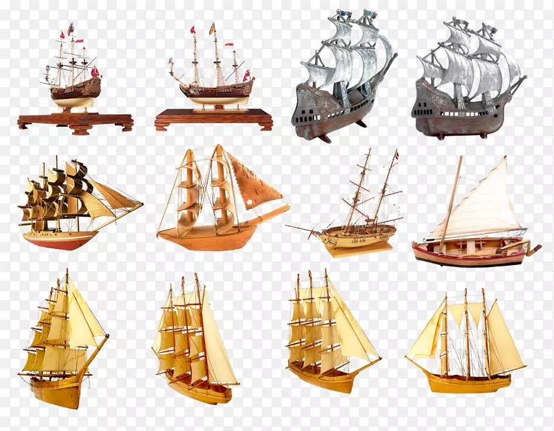 帆船模型剪贴画