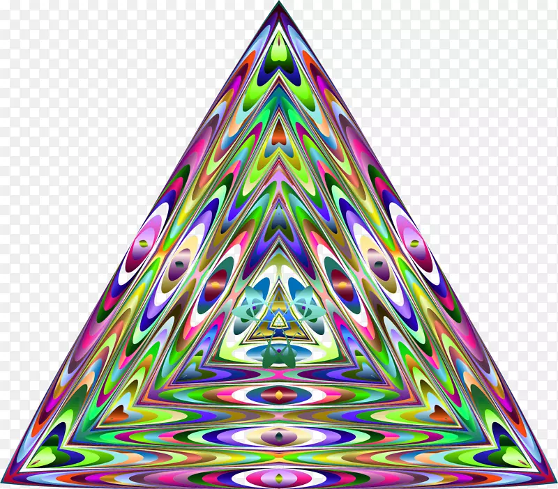 紫色对称三角形图案-紫色