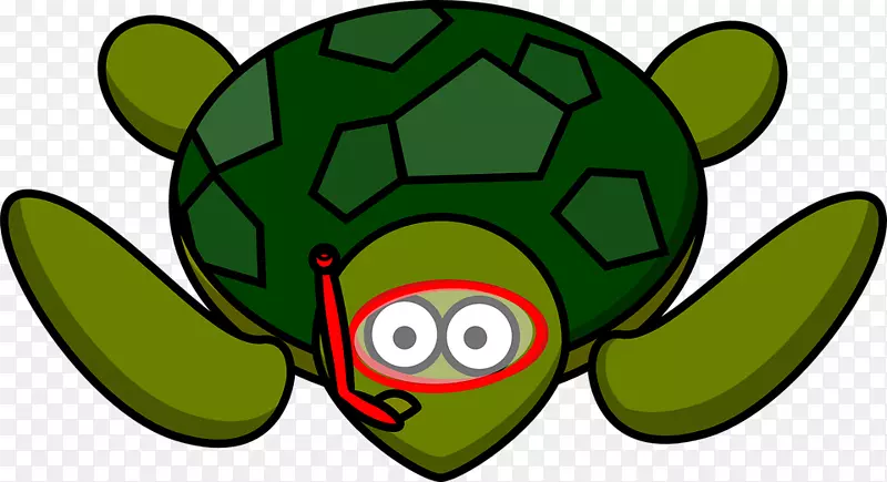 绿海龟叶特尔海龟和故事剪辑艺术海龟