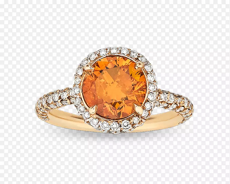 珠宝戒指橙色钻石颜色克拉-珠宝
