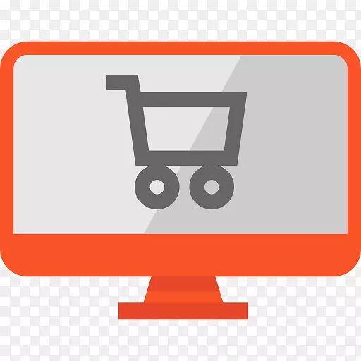 电脑图标网上购物电子商务网上购物