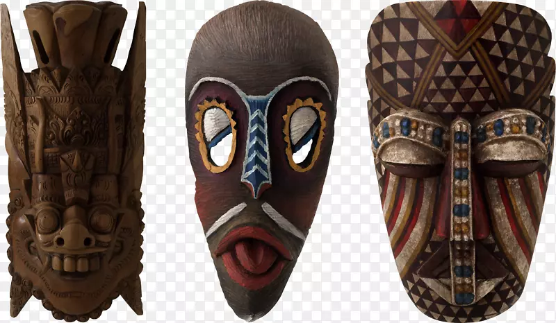 传统非洲面具头巾服装面具