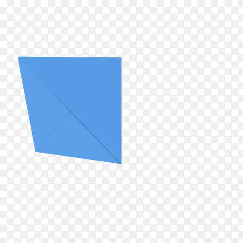 蓝色钴蓝色三角折纸字母