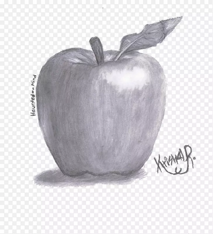 苹果铅笔素描-阴影