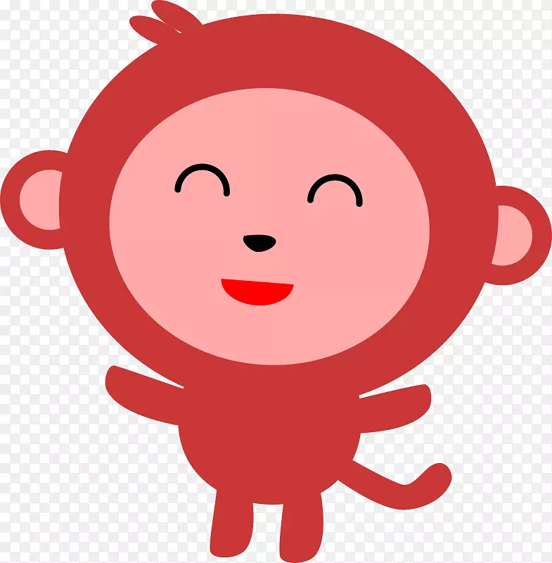 猴子剪贴画-猴年