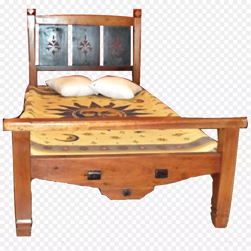 床架，桌子，家具，卧室-单人床