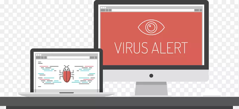 计算机病毒杀毒软件恶意软件计算机安全-红色毛状病毒