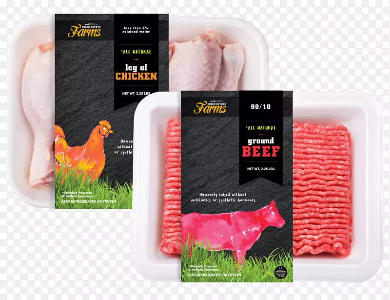 鸡肉包装和家禽标签.生牛肉
