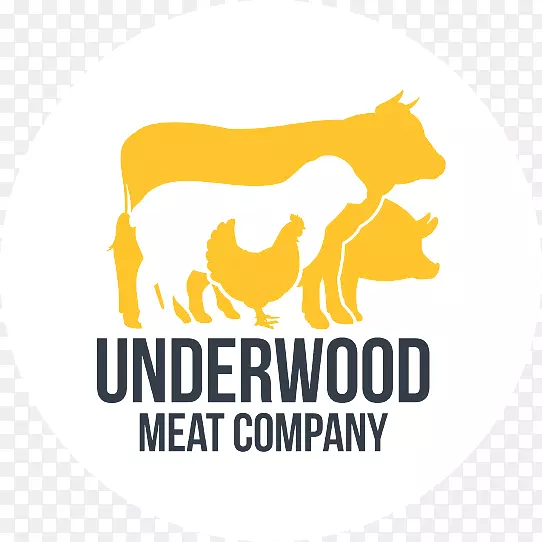 安德伍德肉类公司标志屠夫-道路卡