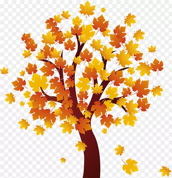 秋季树木剪贴画-秋季旅游