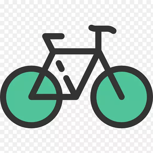 自行车电脑图标-骑自行车者顶部