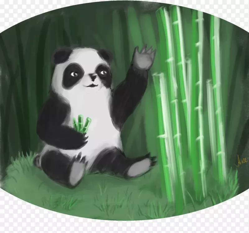 大熊猫绿色竹子