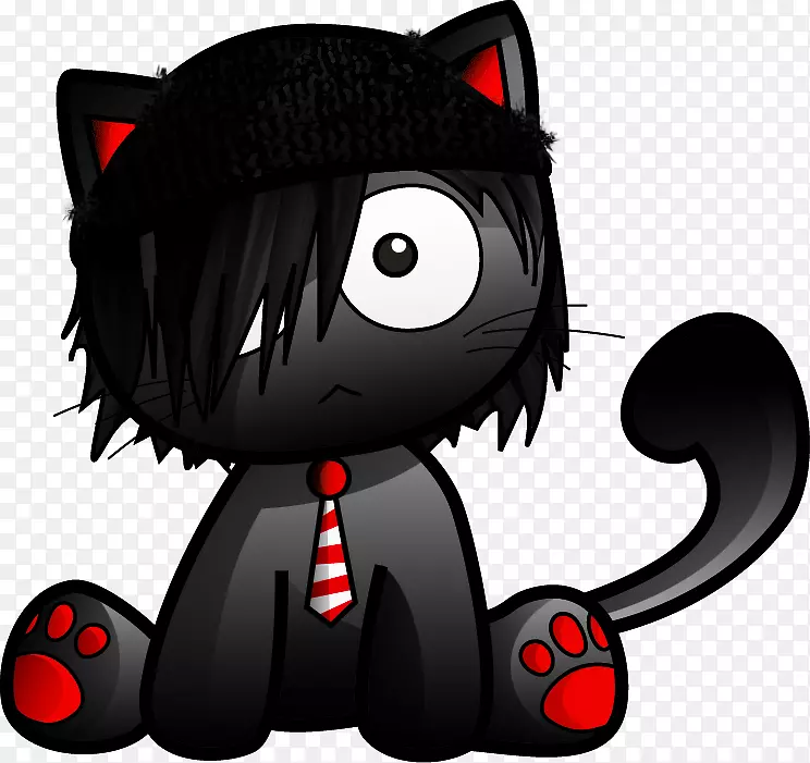 黑猫画猫