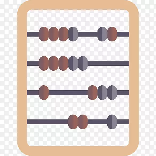 数学教育算盘计算机图标计算.黄金算盘