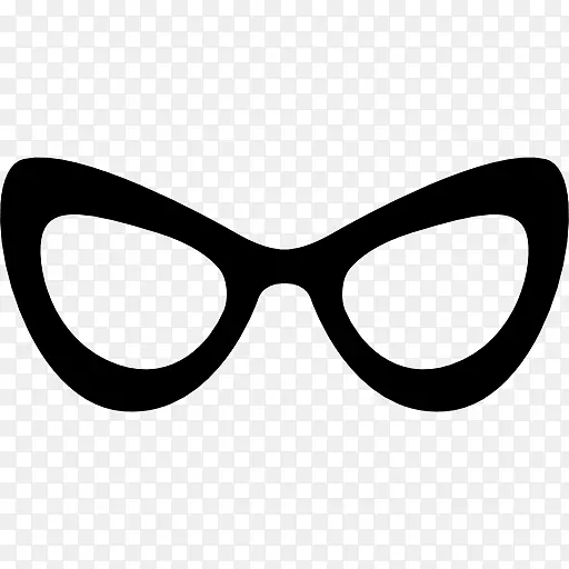 猫眼眼镜单色计算机图标.时尚