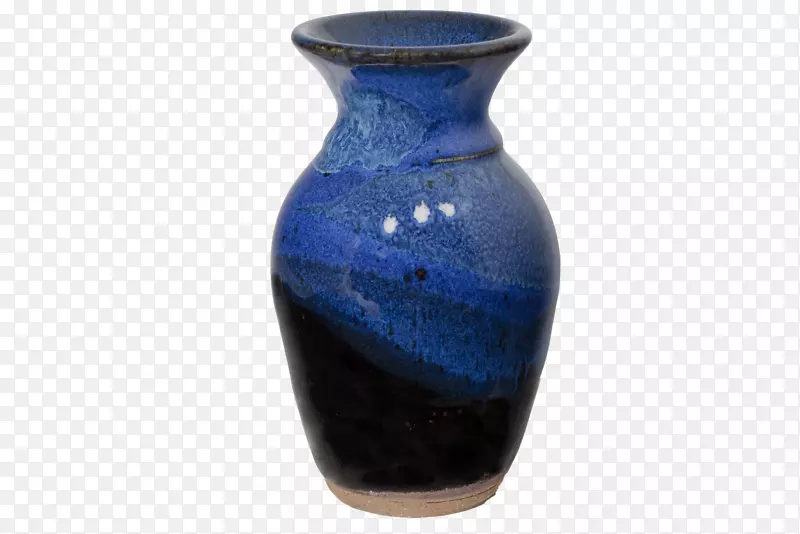 花瓶陶器陶瓷釉钴蓝陶