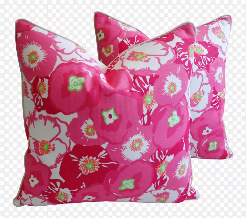 投掷枕头垫粉红色秋海棠-枕头