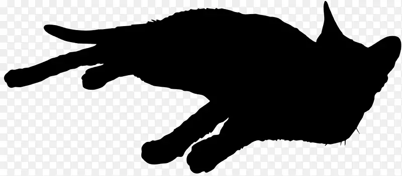 黑猫须，剪影贴纸-猫脚印