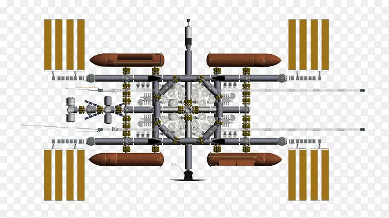 国际空间站Kerbal空间计划人造重力旋转轮空间站-企业站