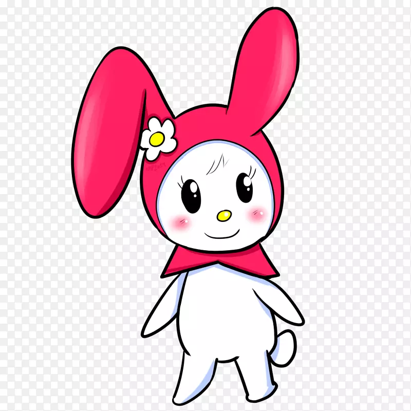 复活节兔子卡通剪辑艺术-芋花
