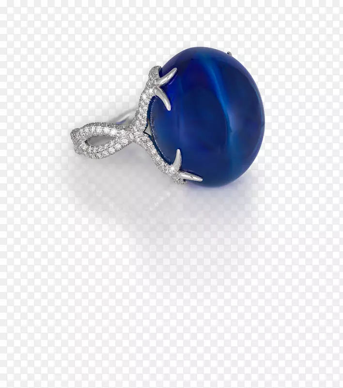 蓝宝石钴蓝银身珠宝首饰设计.蓝宝石