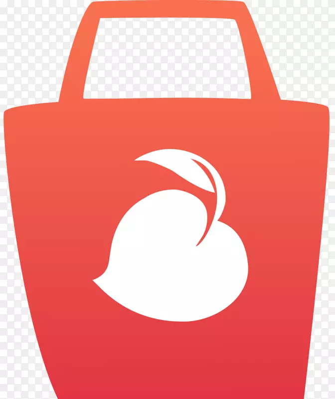 品牌购物袋和手推车-桃子