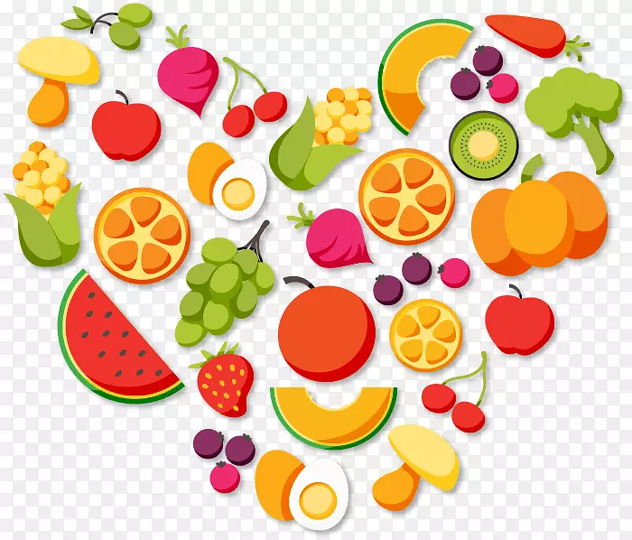 水果食品营养保健剪贴画-水果商业宣传图例